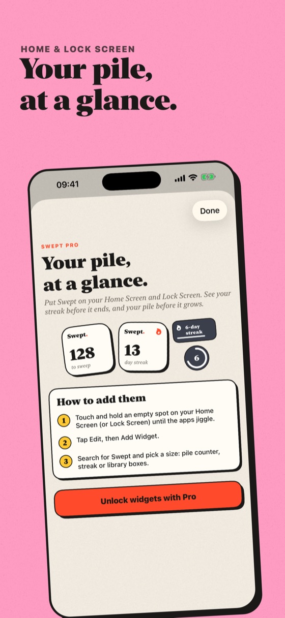 Home and Lock Screen widgets
